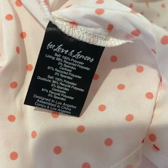 FOR LOVE & LEMONS Rhoda Polkadot Puff Sleeve Sheer Midi Dress Size XS - Picture 9 of 9